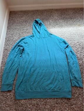 Threads 4 Thought Boys Lightweight Hoodie Turquoise Size 18
